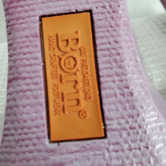 Born Handcrafted Footwear Size 8/39 Leather Wedge Sandals Heels Straps Purple - Picture 12 of 16